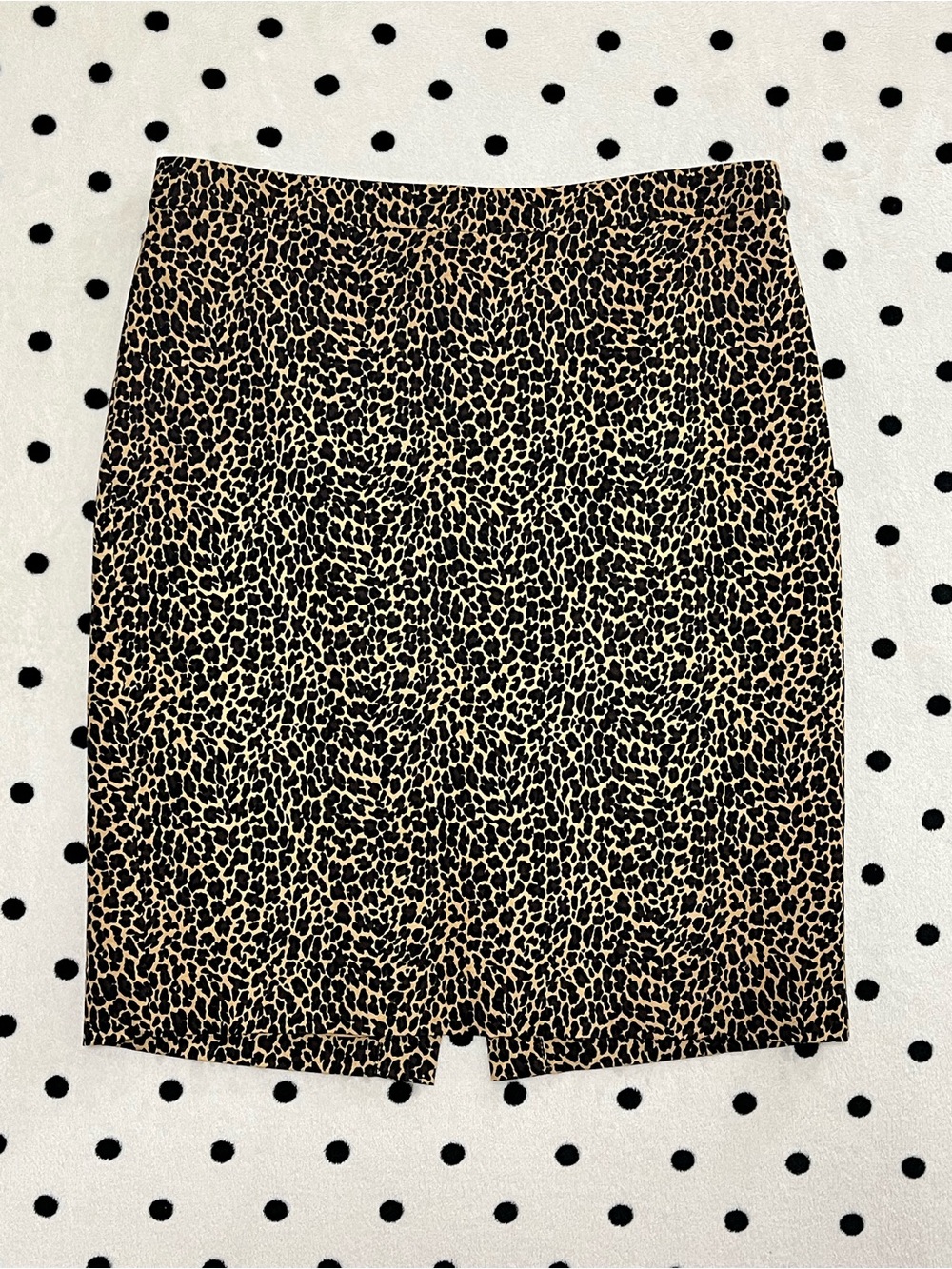 J. Crew Factory Leopard Print Stretch Cotton Pencil Skirt Size 8